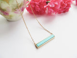 Turquoise Bar Necklace