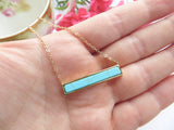 Turquoise Bar Necklace