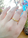 Sterling Opal Ring - Gold