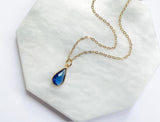 Teardrop Birthstone Necklace