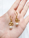 Gold Pearl Earrings