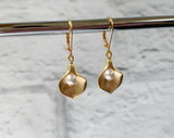 Calla Lily Earrings - Gold