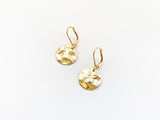 Hammered Gold Disc Earrings