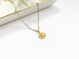 Mandala and Opal Necklace - Gold