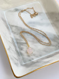 Tiny Rose Quartz Necklace