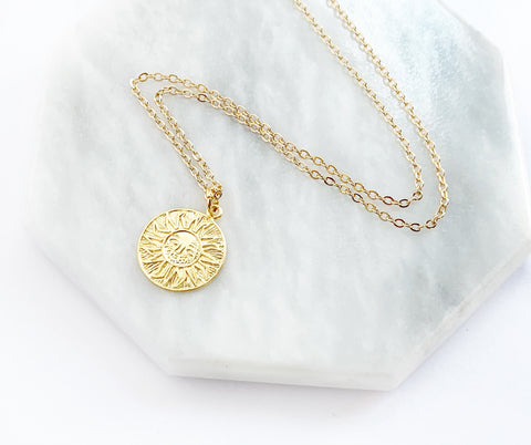 Happy Sun Necklace Love Montreal Jewelry