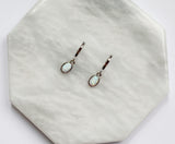 Opal Hoops - Silver