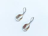 Monstera Leaf Earrings Silver