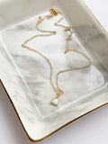 Opal Triangle Necklace - Gold