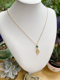 Emerald Leaf Necklace