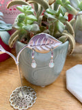 Opal Hoops - Silver