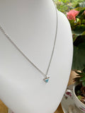 Turquoise Triangle Necklace Silver