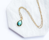 Labradorite Necklace - Gold