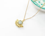 Aquamarine Starburst Necklace