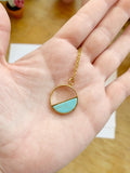 Turquoise Howlite Modern Pendant