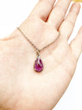 Amethyst Pear Necklace