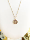 Moon and Star CZ Necklace