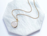 Triangle Rose Quartz Necklace