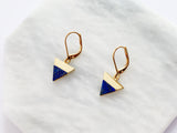 Lapis Lazuli Triangle Earrings