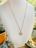 Moon and Star CZ Necklace
