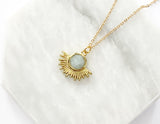 Aquamarine Starburst Necklace