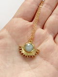 Aquamarine Starburst Necklace