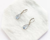 Aquamarine Earrings - Silver