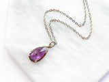 Amethyst Pear Necklace