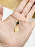 Emerald Leaf Necklace