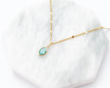 Aquamarine Marquise Necklace