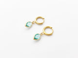 Aquamarine Marquise Hoops