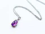 Amethyst Pear Necklace