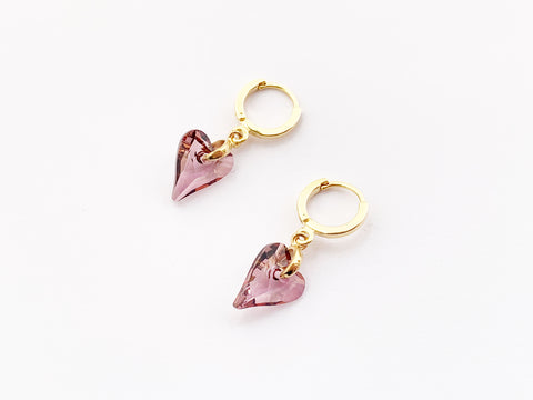 Swarovski Heart Earrings