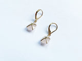 Rose Quartz Nugget Earrings