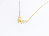 Filigree Butterfly Necklace - Gold