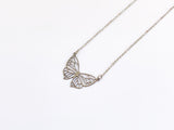 Filigree Butterfly Necklace - Silver