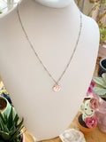 Rose Gold Disk Necklace