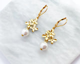 Gold Pearl Earrings