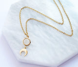 Quartz Crescent Moon Necklace