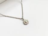 Opal Daisy Necklace - Silver