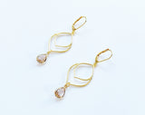 Lotus Dangly Earrings in Gold