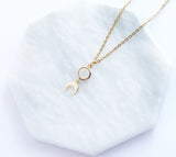 Quartz Crescent Moon Necklace