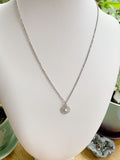 Mandala and Opal Necklace - Silver