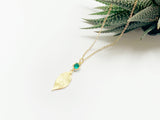 Emerald Leaf Necklace