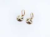 Hammered Gold Disc Earrings