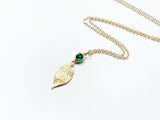 Emerald Leaf Necklace