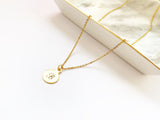 Gold Stainless Steel Initial Necklace