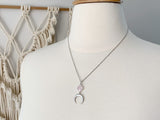 Rose Quartz Moon Necklace