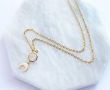 Quartz Crescent Moon Necklace