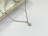 Opal Daisy Necklace - Silver
